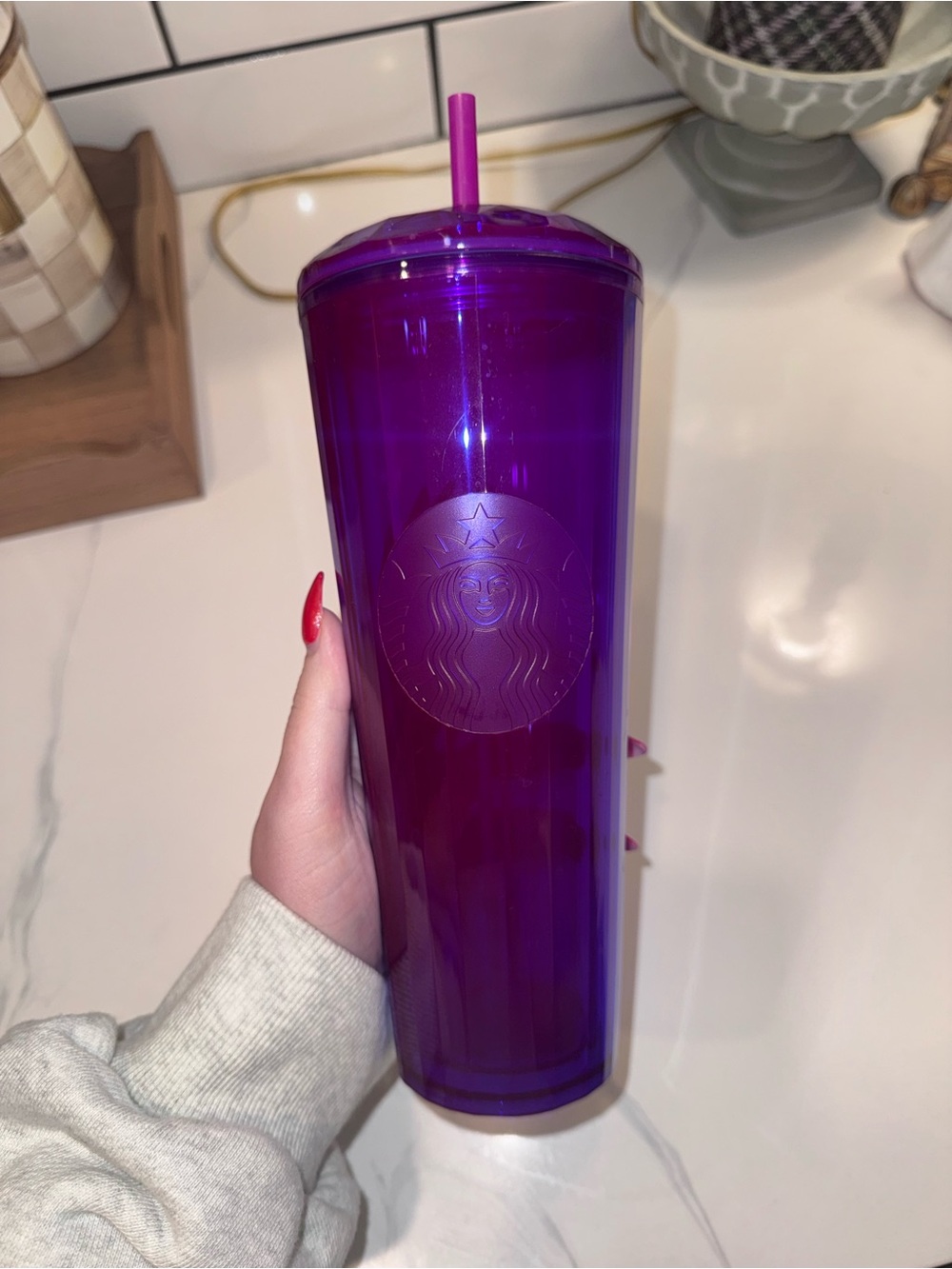 Starbucks Reusable Purple Tumbler